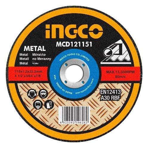 Ingco Abrasive Metal Cutting Disc 115mm X 1.2mm (25pcs) - MCD121151 | Supply Master | Accra, Ghana Tools Building Steel Engineering Hardware tool