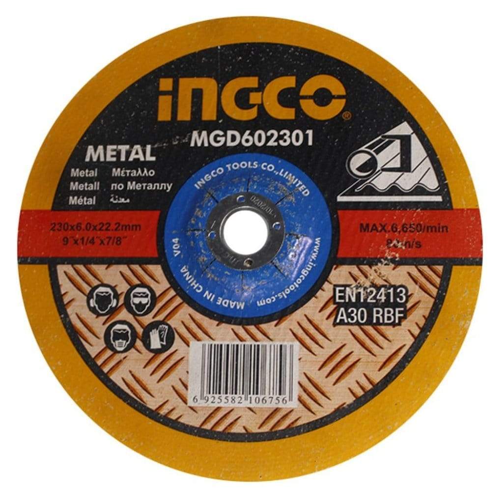 Ingco Abrasive Metal Grinding Disc | Supply Master | Accra, Ghana Tools 230mmx6.0mm Building Steel Engineering Hardware tool