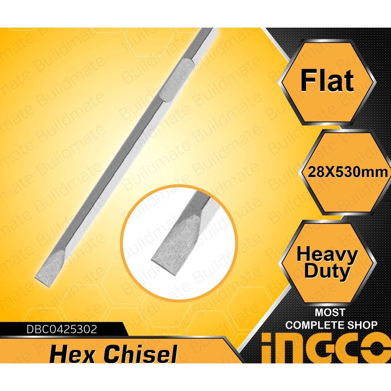 Ingco Hex Chisel | Supply Master | Accra, Ghana Tools 28x530mm Building Steel Engineering Hardware tool