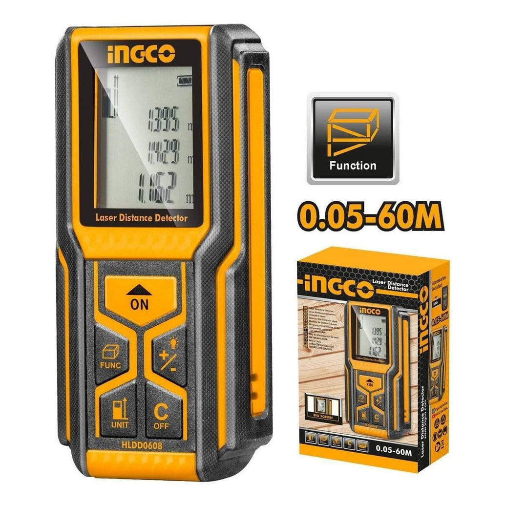 Ingco Laser Distance Detector 60m - HLDD0608 | Supply Master | Accra, Ghana Tools Building Steel Engineering Hardware tool