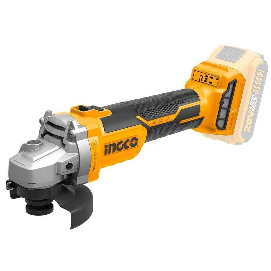 INGCO DRILL SCREWDRIVER + GRINDER 20V KIT WITH 2 4ah BATTERIES AND CAN