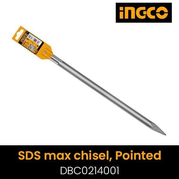 Ingco SDS Max Chisel 18 x 400mm  (Pointed & Flat) - DBC0214001 & DBC0224001 | Supply Master | Accra, Ghana Tools Pointed Building Steel Engineering Hardware tool