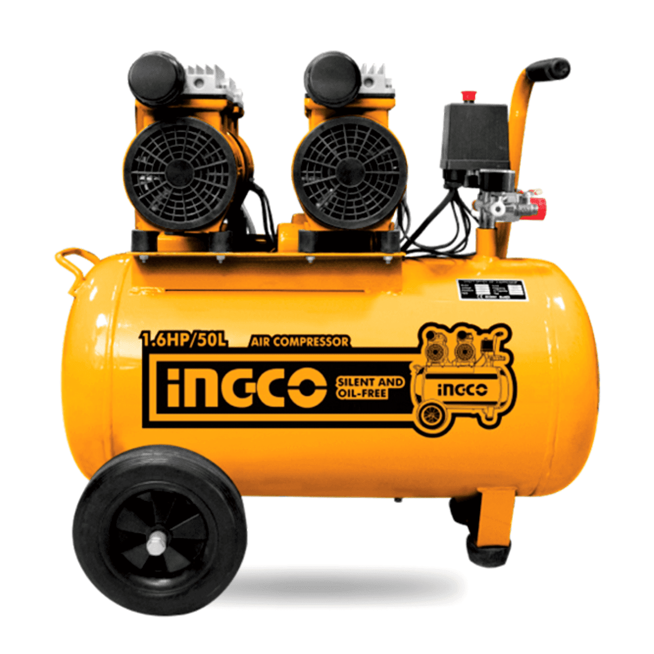 Ingco Silent And Oil Free Air Compressor 1.6HP 50L - ACS215506 | Supply Master | Accra, Ghana Tools Building Steel Engineering Hardware tool