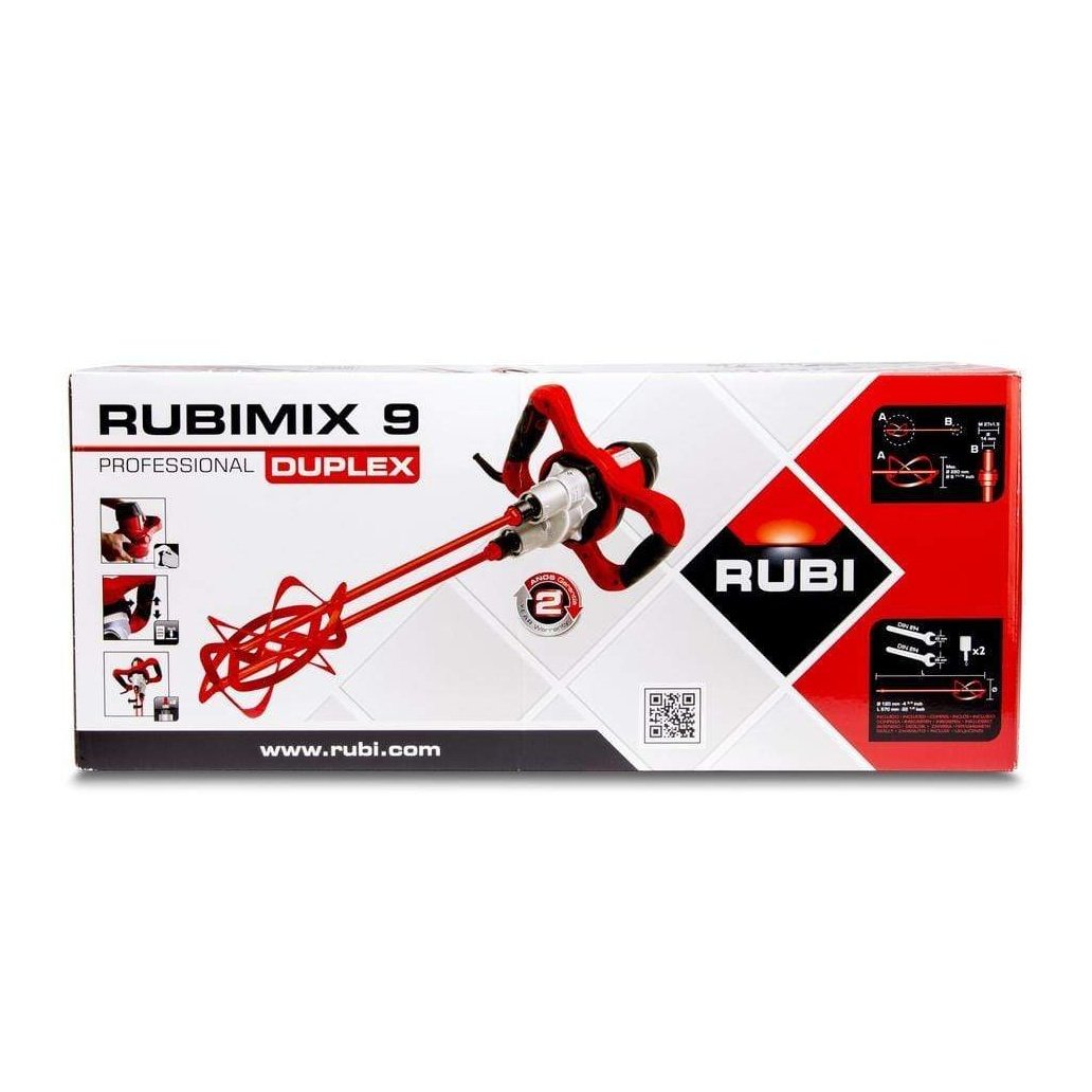 Rubi Paint & Mortar Mixer 1350W - RUBIMIX-9 DUPLEX | Supply Master | Accra, Ghana Tools Building Steel Engineering Hardware tool