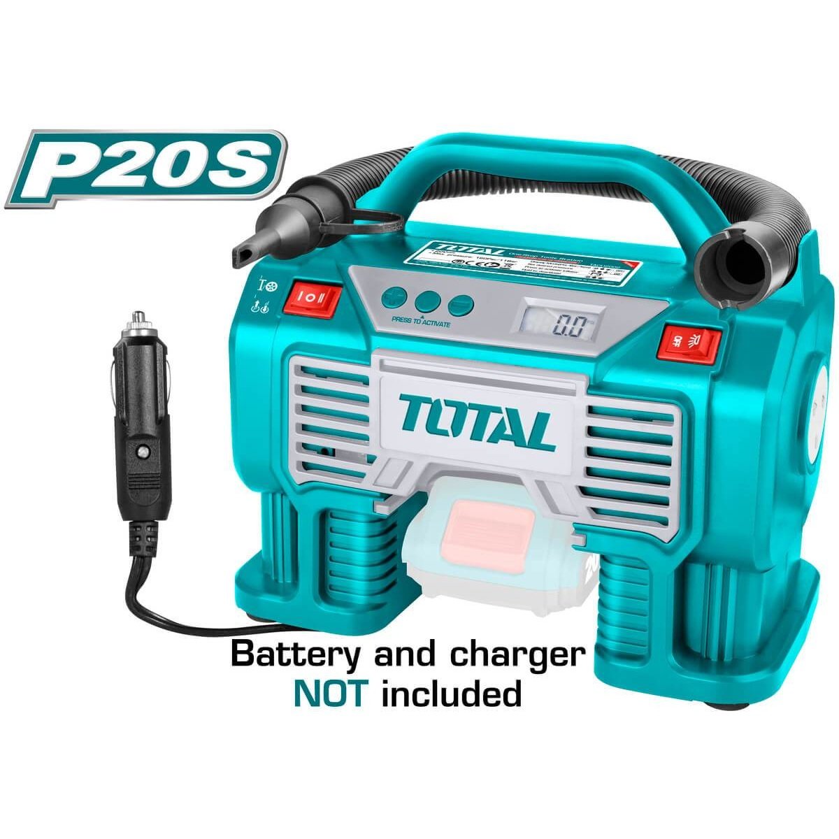 Total Lithium-Ion Cordless Auto Air Compressor 20V - TACLI2002 | Supply Master | Accra, Ghana Tools Without Battery & Charger Building Steel Engineering Hardware tool