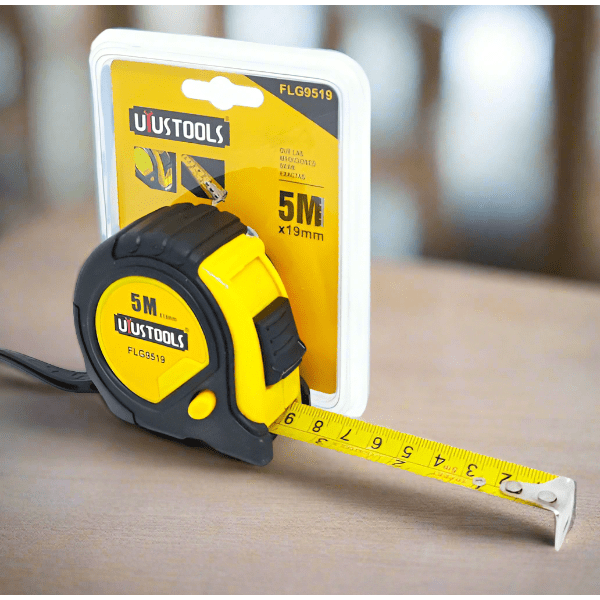 Uyustools Metric & Inch Rubber Coated Tape Measure 5m x 19mm - FLG9519
