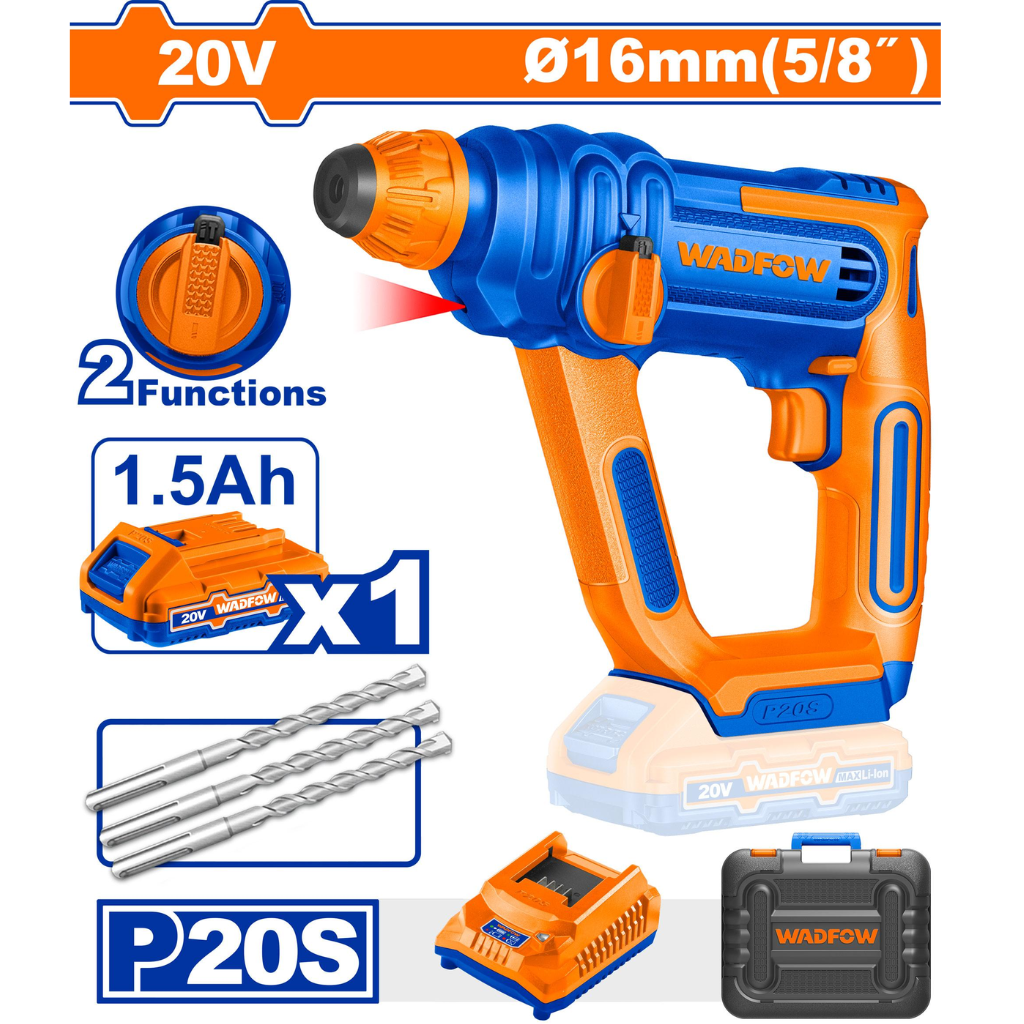Wadfow 20V Cordless Rotary Hammer - WLM1B161