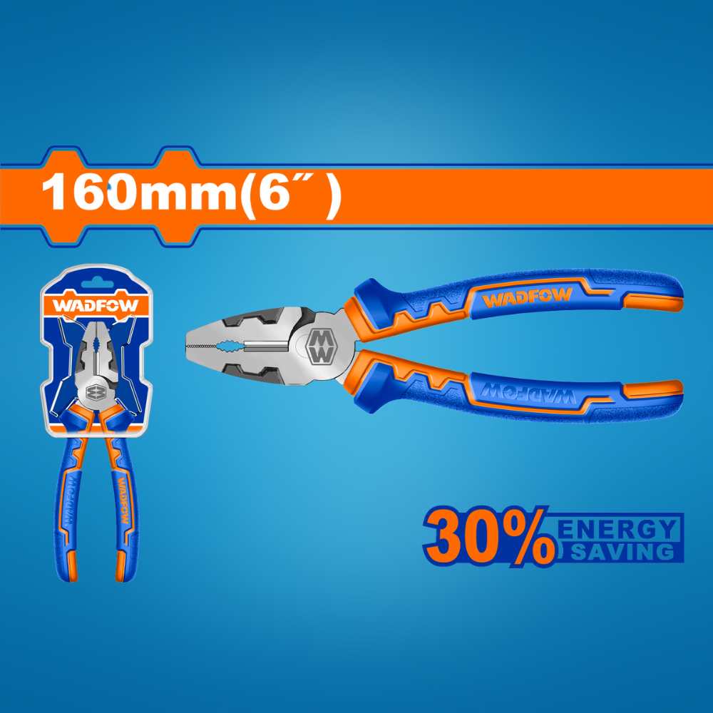 Wadfow 6" High Leverage Combination Pliers - WPL1716