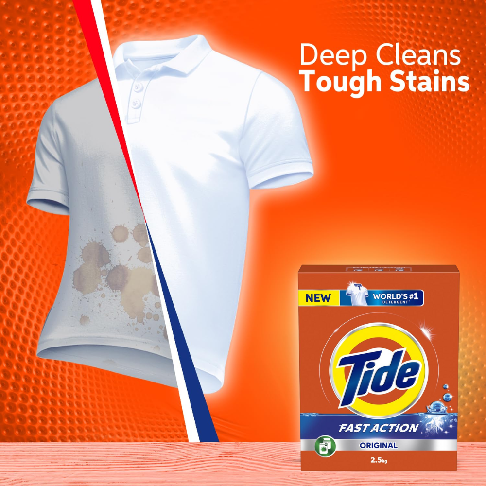 Tide Fast Action Laundry Detergent Powder - 2.5Kg