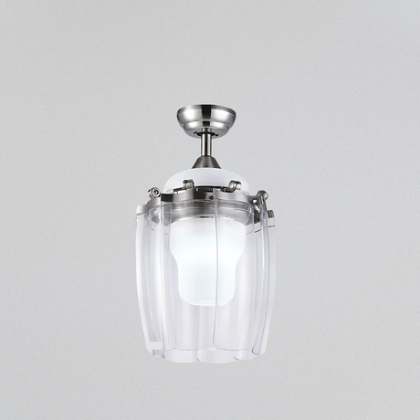 Modern Silver Chandelier Fan With Bldc Motor Reverse Air Flow Summer - ESC-400T