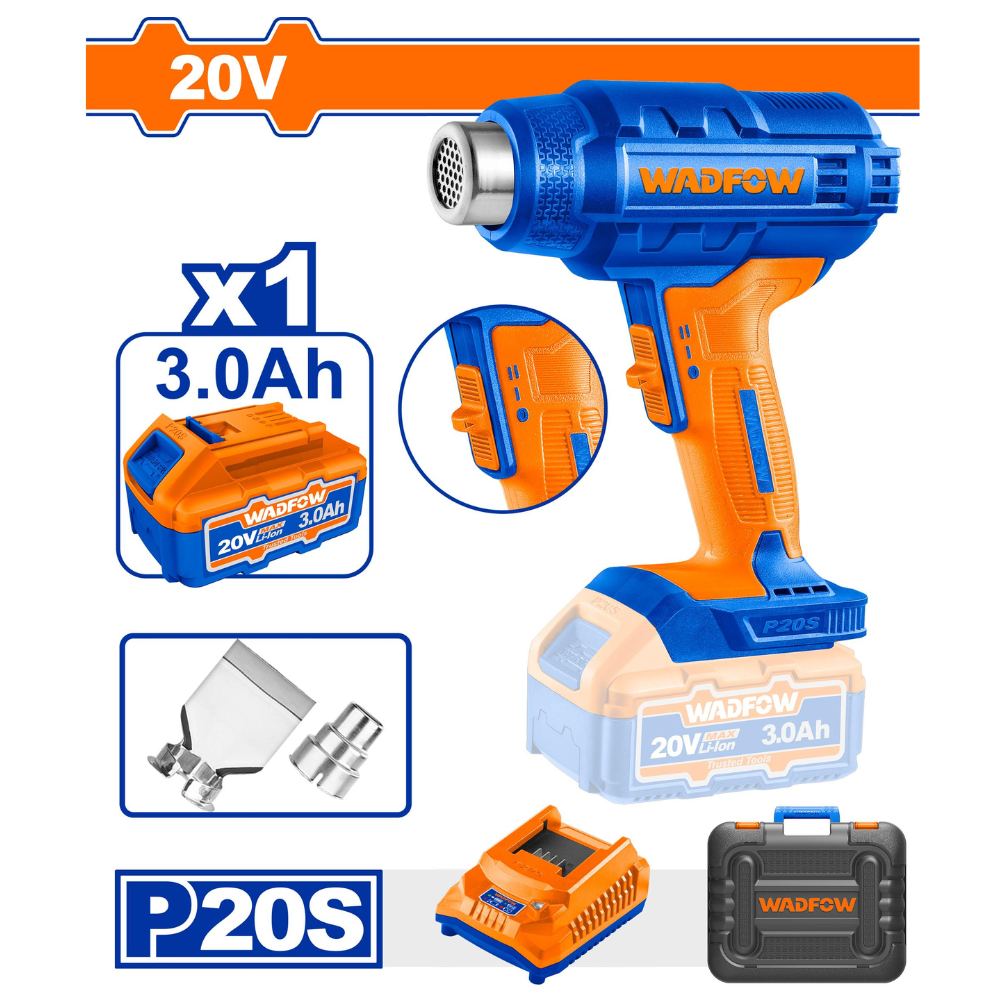 Wadfow Cordless Heat Gun 20V - WKH1B012