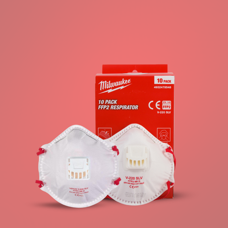 Milwaukee 10 Pieces Safety FFP2 Respirator Mask With Valve - 4932478548