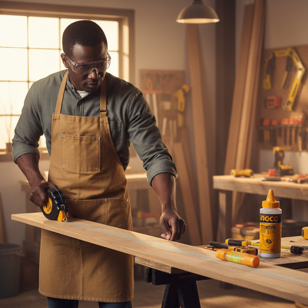 Woodworking Precision Kit - Laminate Trimmer, Hacksaw & Chalk Line Reel Set