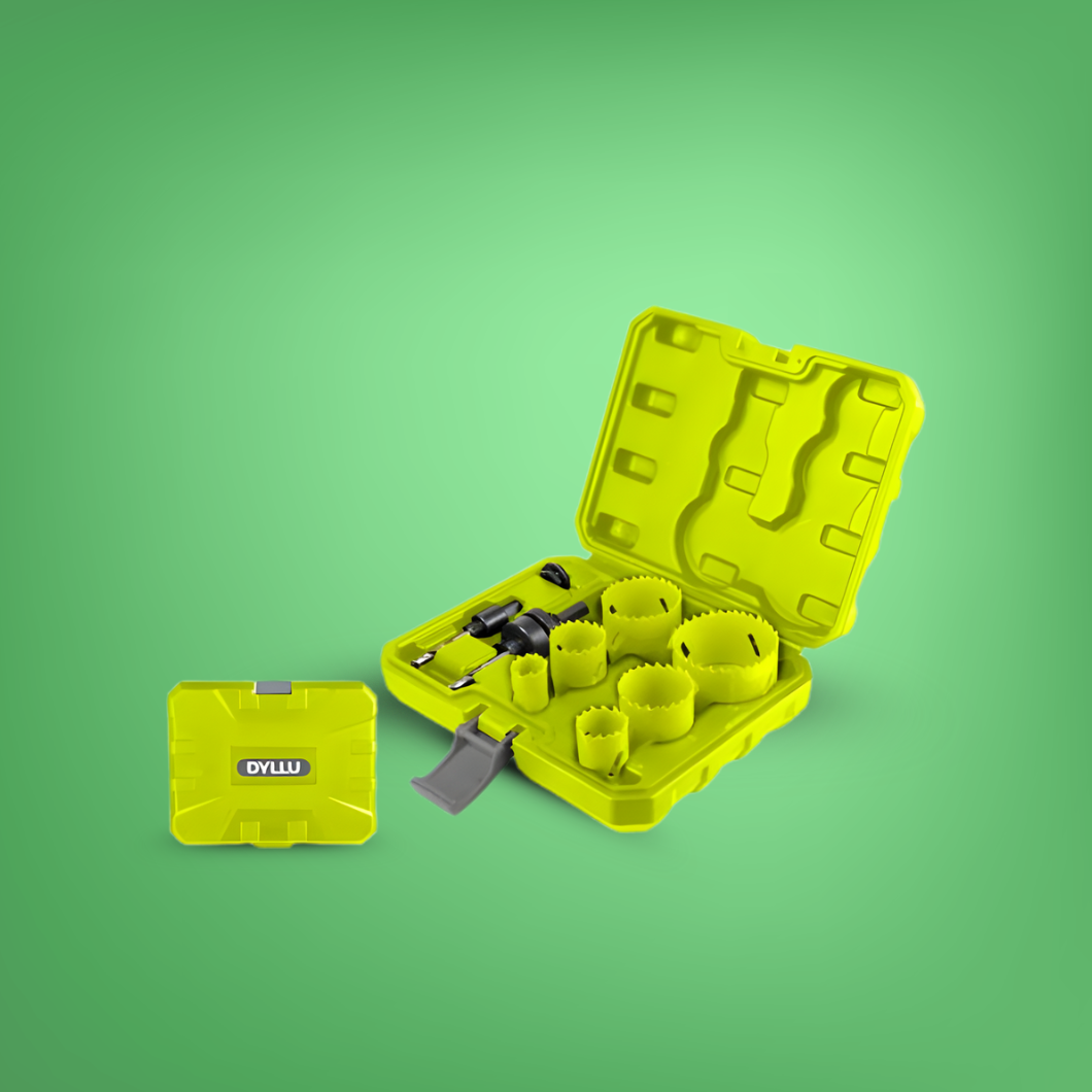 Dyllu 9 Pieces Electrician's Bi-Metal Hole Saw Set - DTKJ3492