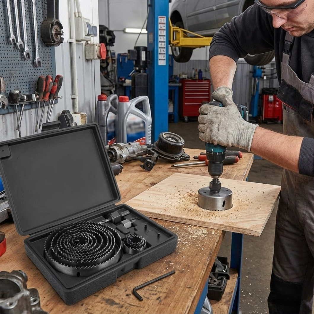 Dyllu 16 Pieces Carbon Steel Hole Saw - DTKJ4416