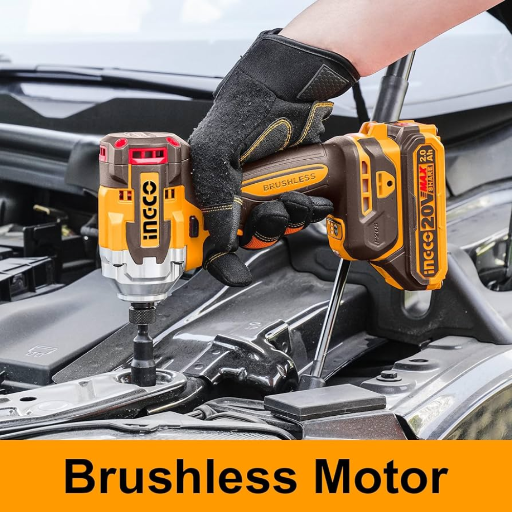Ingco Cordless 20V Impact Drill 76Nm + Impact Driver 285Nm + Blower + 2 Batteries - COSLI250182