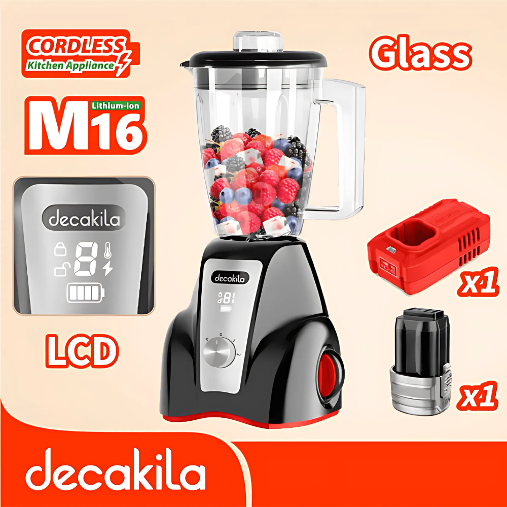 Decakila 1.5L Cordless Rechargable stand blender - KEJB052B