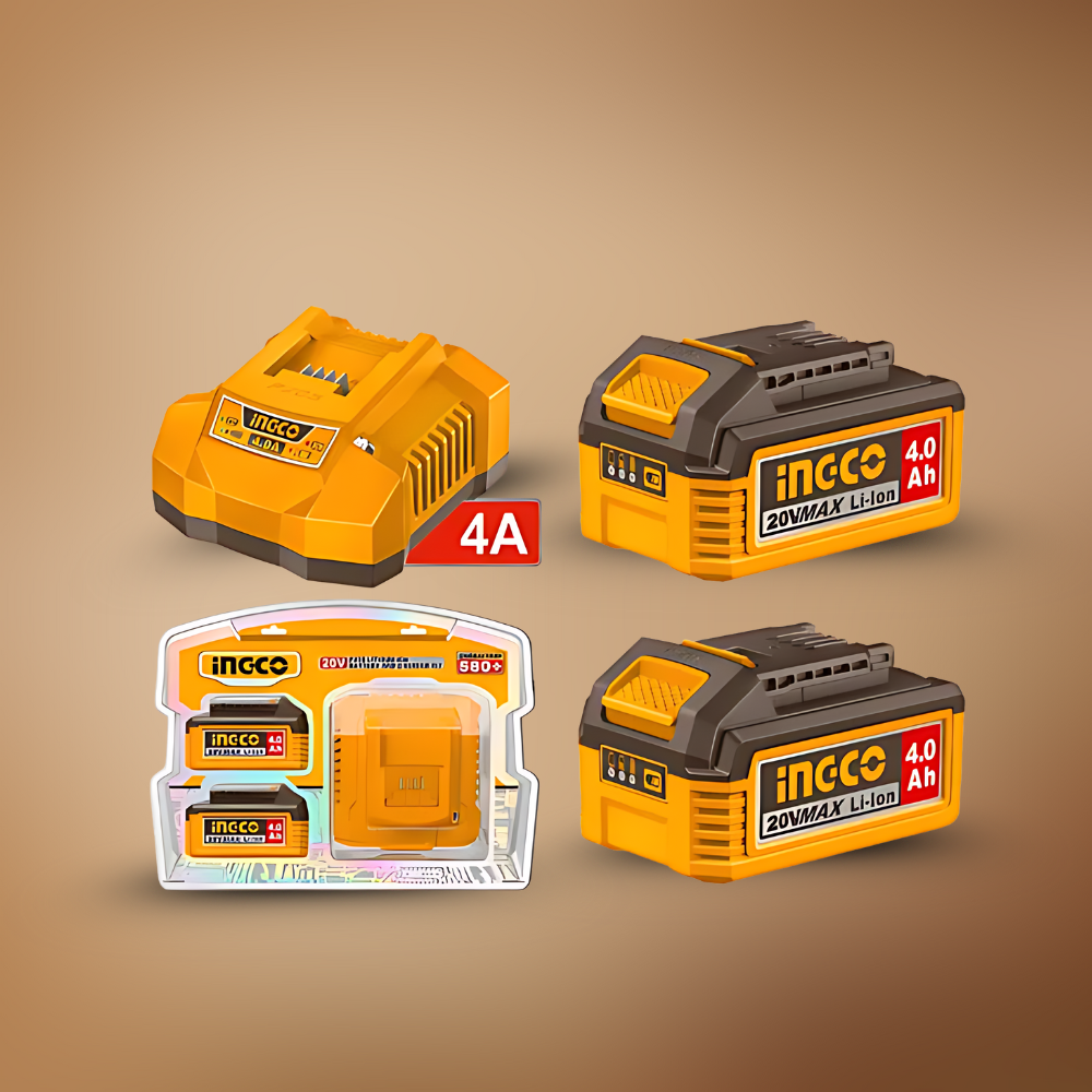 Ingco 4.0Ah Lithium-Ion Battery And Charger Kit - FBCPK2013