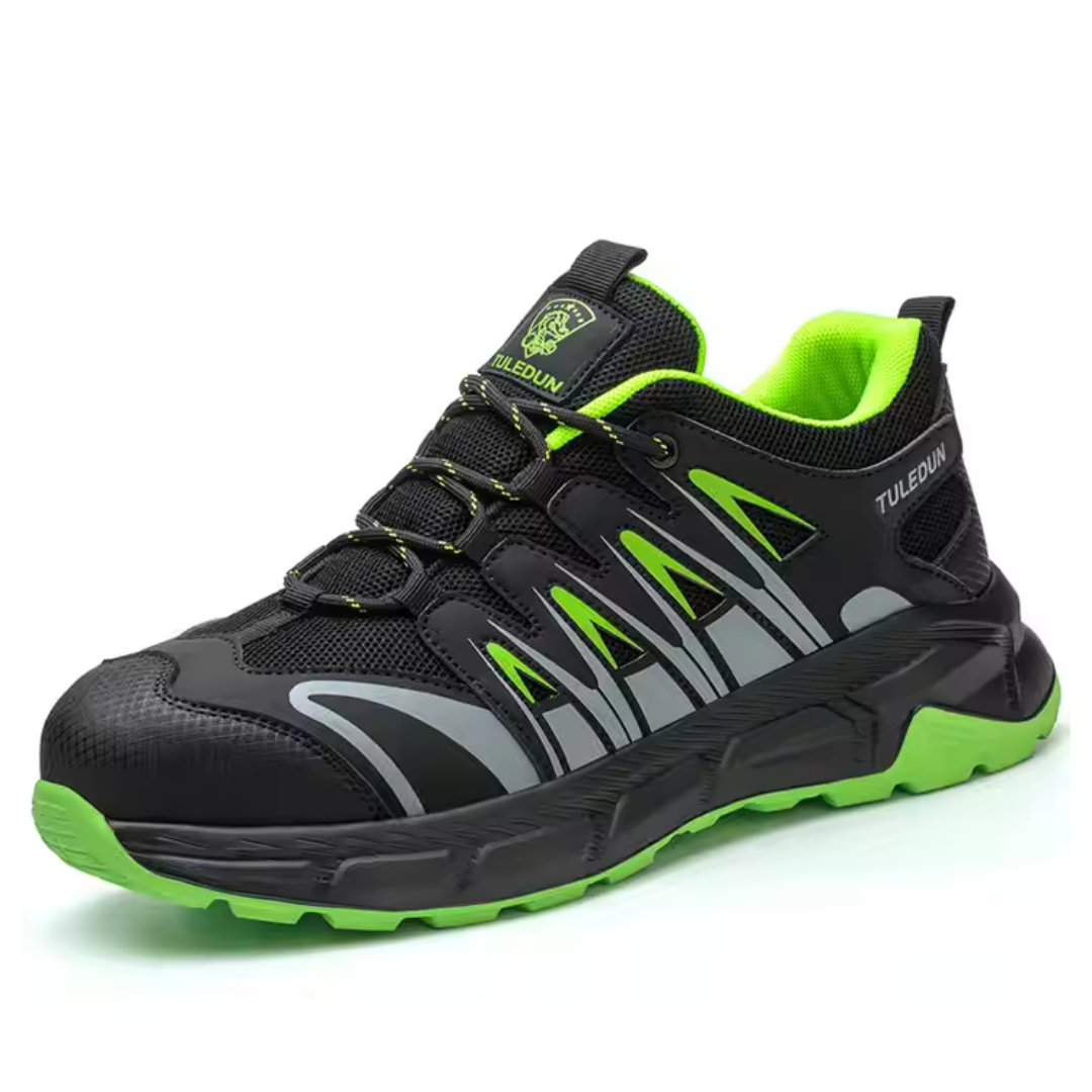 Tuledun Waterproof Hiking Green Safety Shoes