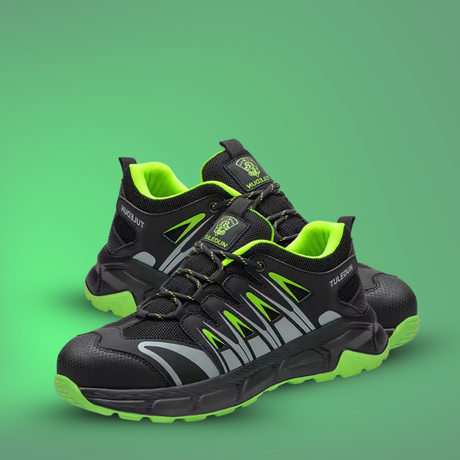 Tuledun Waterproof Hiking Green Safety Shoes