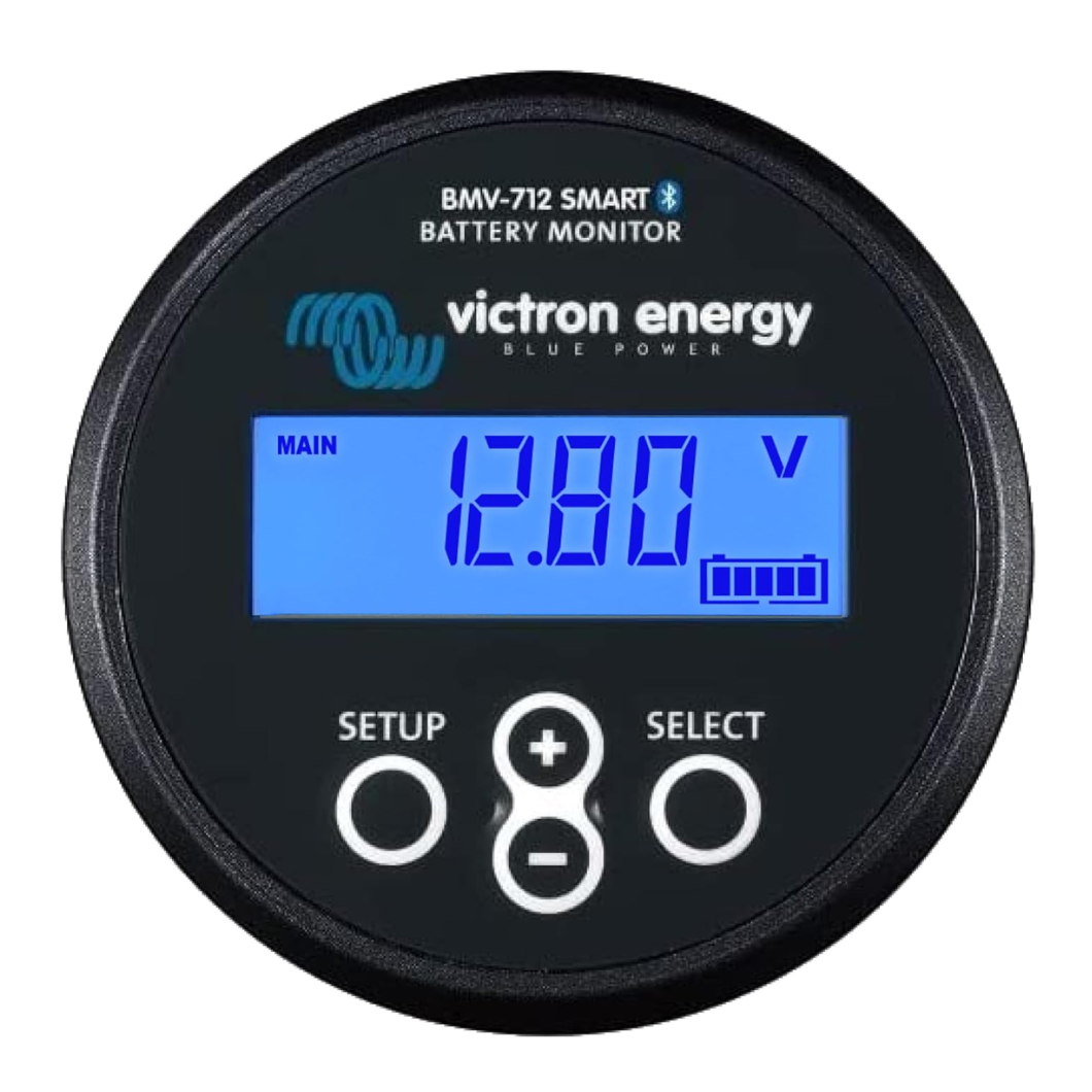 Victron Energy Black Smart Battery Monitor with Shunt 6.5-70 VDC Display and Bluetooth - BMV-712