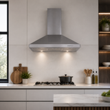 Luxell 90cm Stainless Steel Pyramid Cooker Hood with 450m³/h Extraction - DP6-X-90