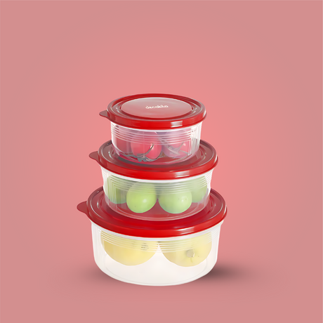 Decakila 3 Pieces Food Storage Container Set - KMTT121R