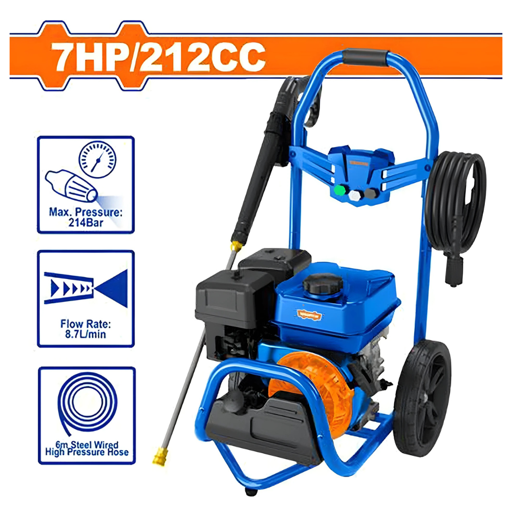 Wadfow Gasoline Pressure Washer 7.0HP 214Bar - WGPS1A28