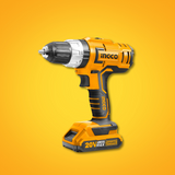 Ingco Lithium-Ion Cordless Hammer Impact Drill with Two 20V 2.0Ah Batteries & Charger - CIDLI20031