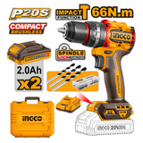 Ingco Lithium-Ion Compact Brushless Cordless Drill - CDLI20668