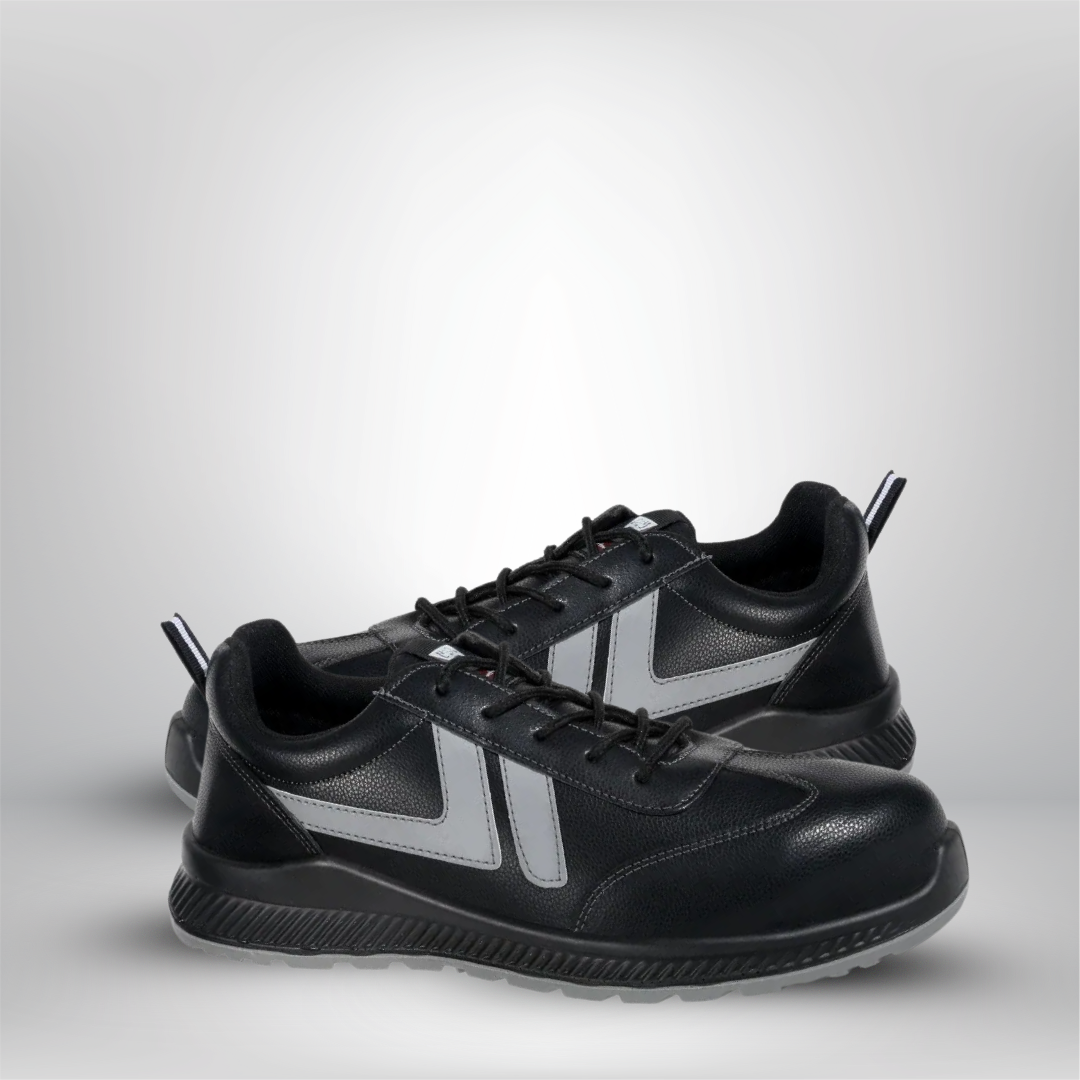 Black Men's Steel Toe Work Safety Shoes