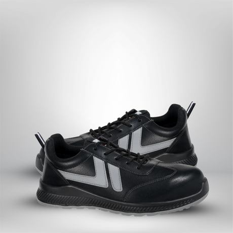 Black Men's Steel Toe Work Safety Shoes