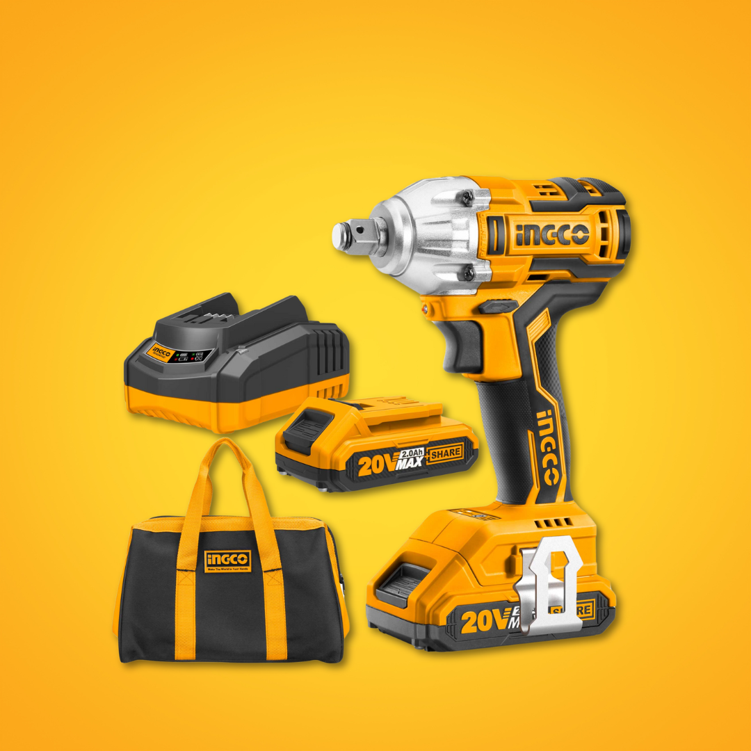 Ingco Lithium-Ion Cordless Impact Wrench - CIWLI2001