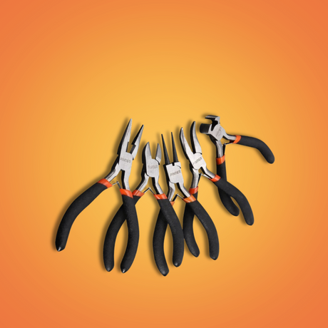Finder 5 Pieces Dip Handle Mini Pliers - 125mm