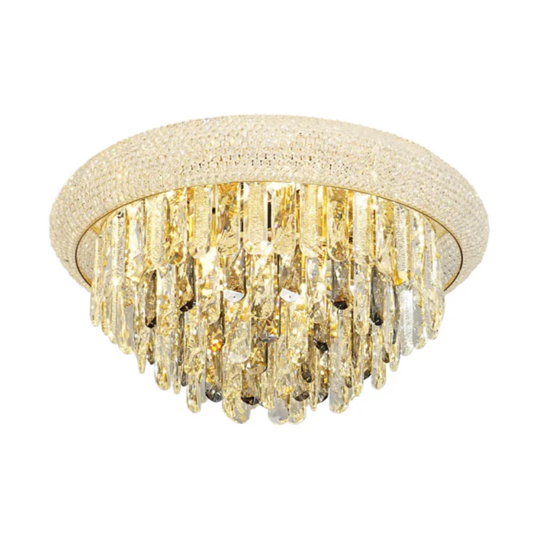 Alexandra Flush Crystal Chandelier Ceiling Light - 40W