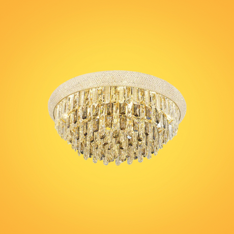 Alexandra Flush Crystal Chandelier Ceiling Light - 40W