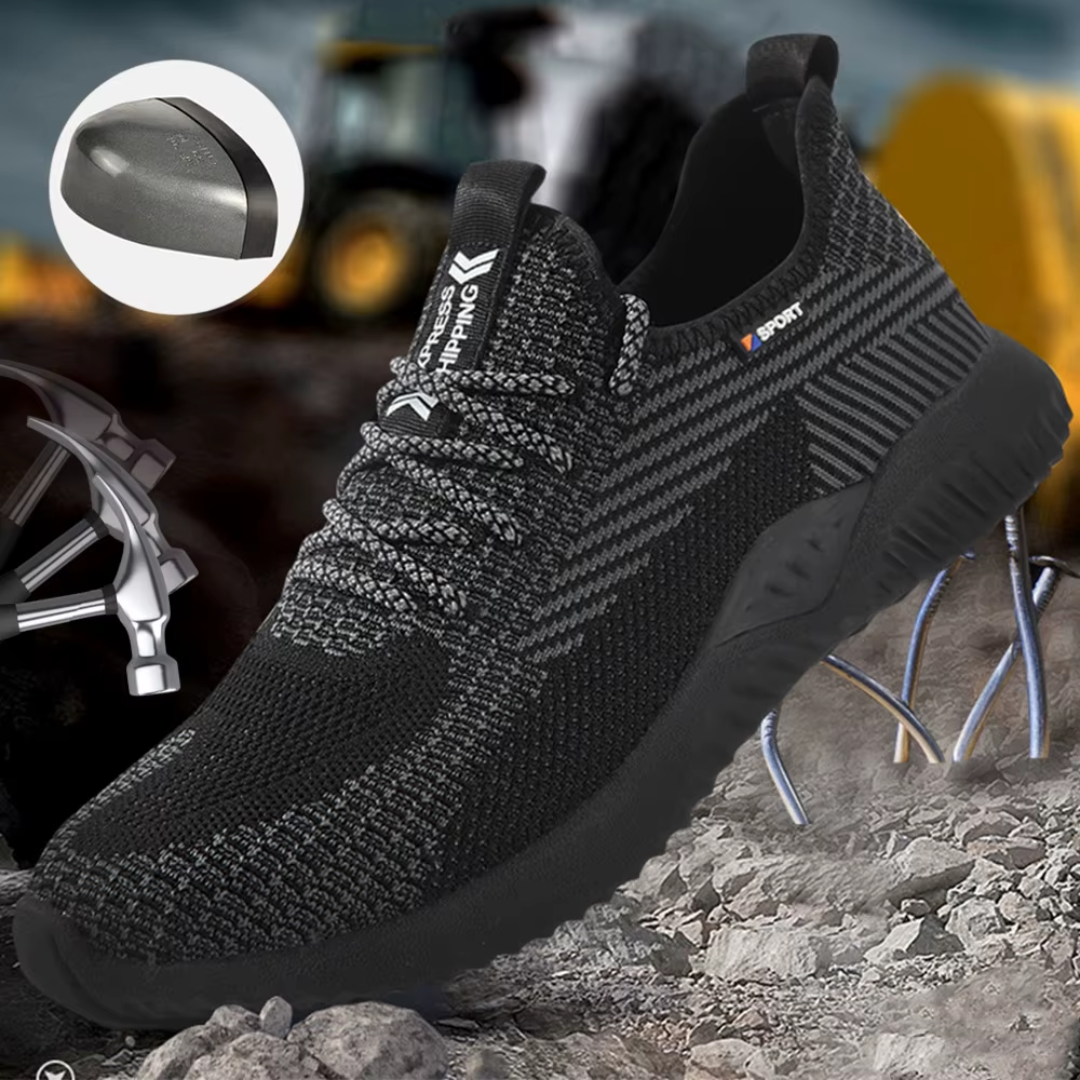 Breathable Steel Toe Cap Unisex Safety Shoes