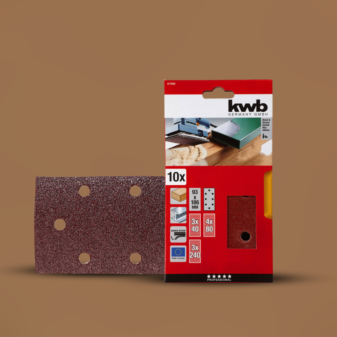 Kwb 10 Pieces Sandpaper Sheets - 817980