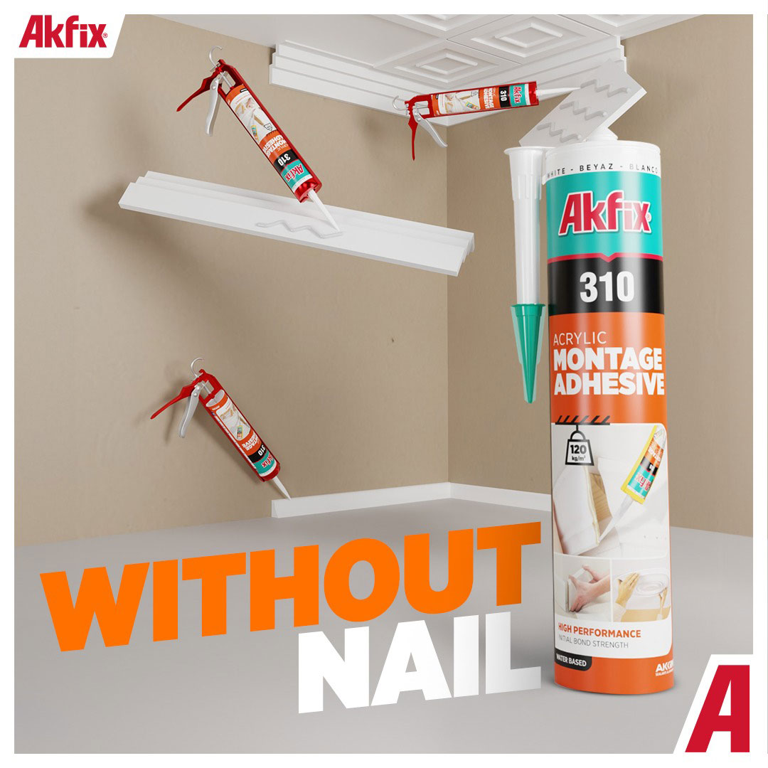Akfix Acrylic Montage Adhesive - 310ml