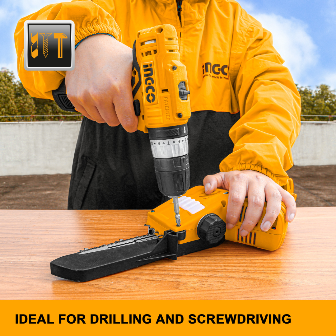 Ingco Lithium-Ion Cordless Hammer Impact Drill 12V - CIDLI1232