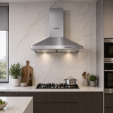 Luxell 60cm Stainless Steel Pyramid Cooker Hood with 450m³/h Extraction - DP6-X