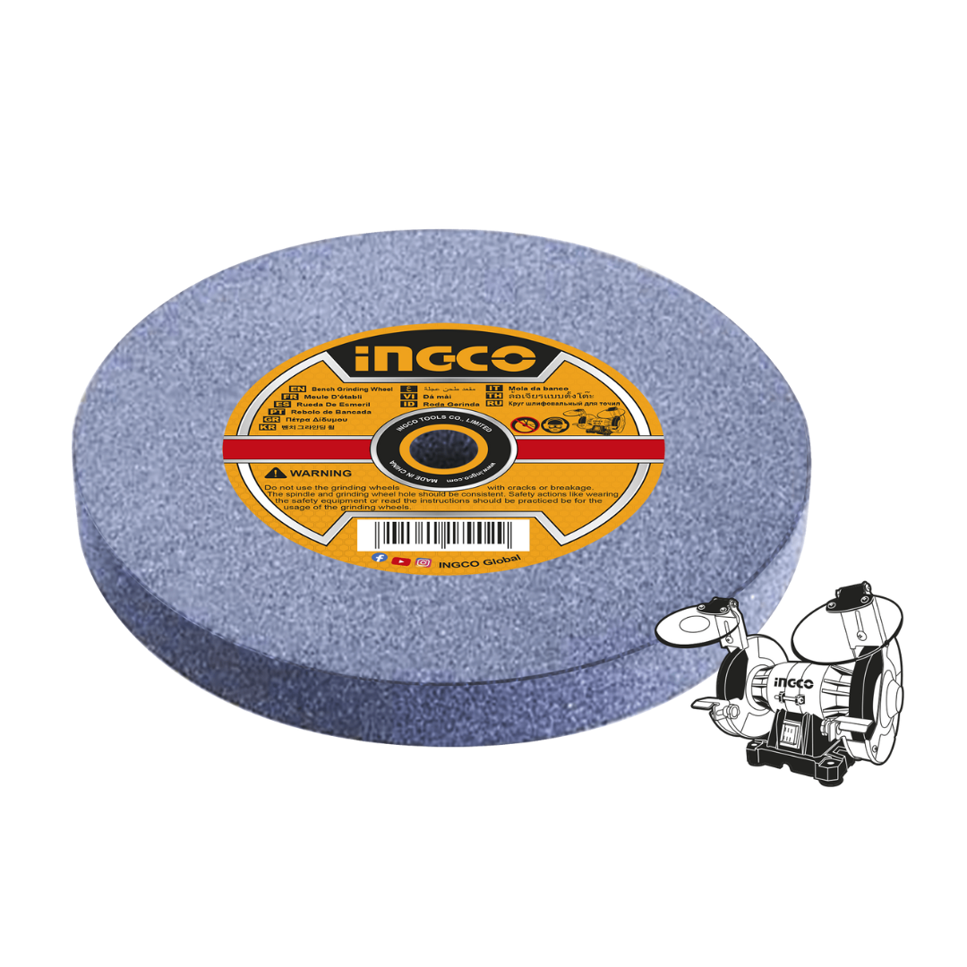 Ingco Abrasive Grinding Wheel for 6" & 8" Bench Grinders – AGW1506023 / AGW2008016