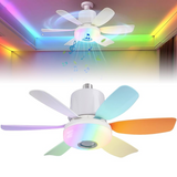 Colorful RGB 2 in 1 Remote Control Ceiling Fan Light - ESC-LEC020R-C