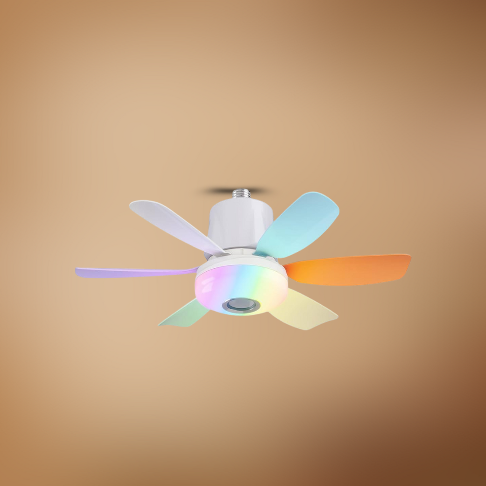 Colorful RGB 2 in 1 Remote Control Ceiling Fan Light - ESC-LEC020R-C