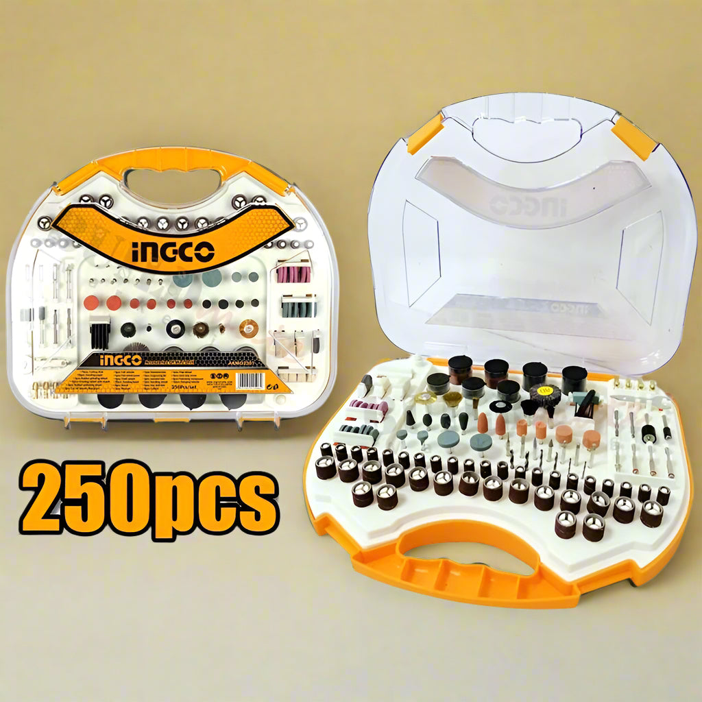 Ingco 250 Pieces Accessories of Mini Drill for Cutting, Grinding, Sanding & Polishing - AKMG2501