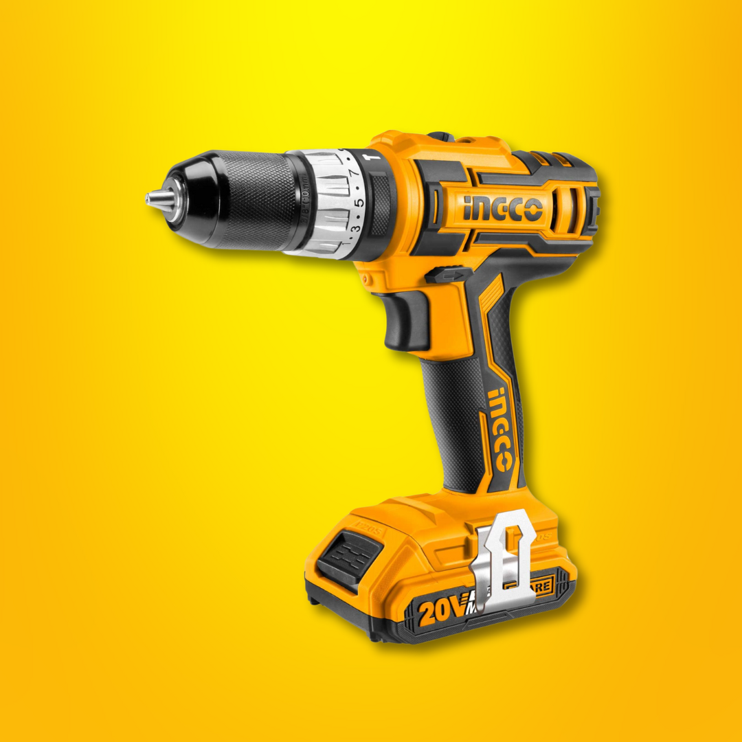 Ingco Lithium-Ion Cordless Hammer Impact Drill with Two 20V Batteries - CIDLI20025