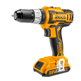 Ingco Lithium-Ion Cordless Hammer Impact Drill with Two 20V Batteries - CIDLI20025