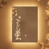 Rectangular Led Touch Screen Bathroom Mirror 60cm x 45cm