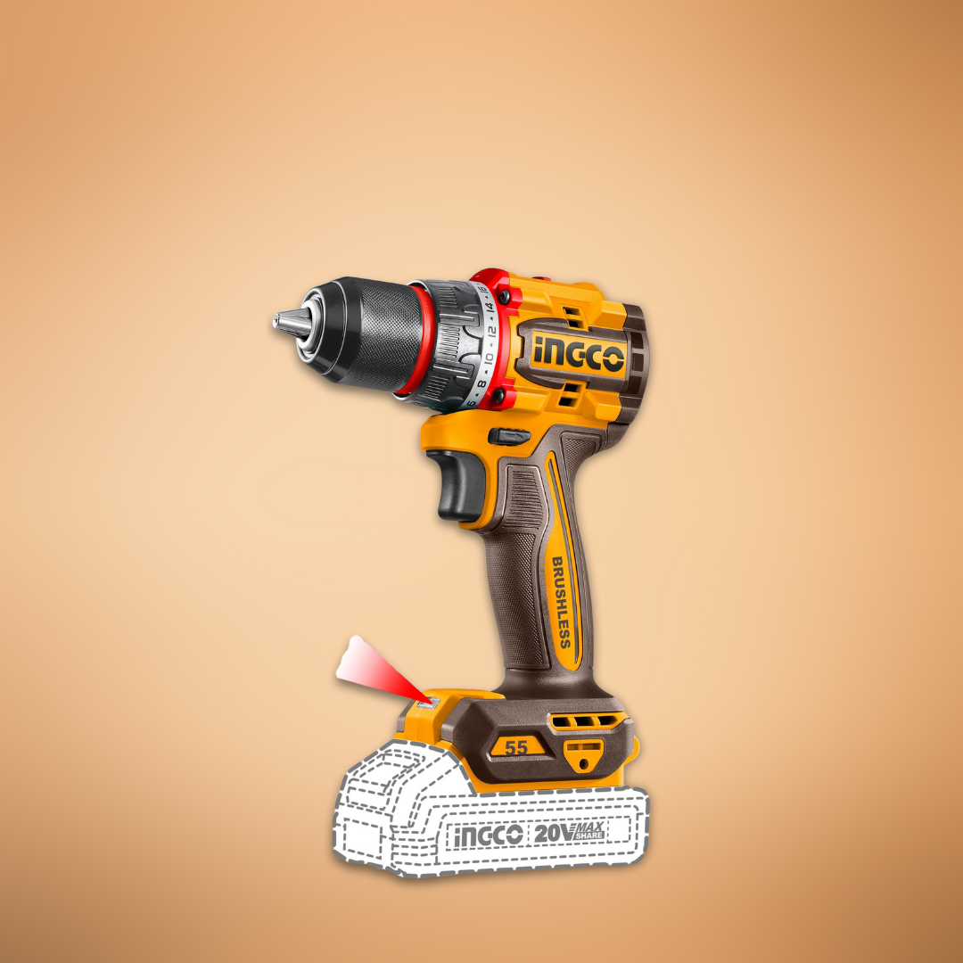 Ingco Lithium-Ion Compact Brushless Cordless Drill 20V - CDLI205581