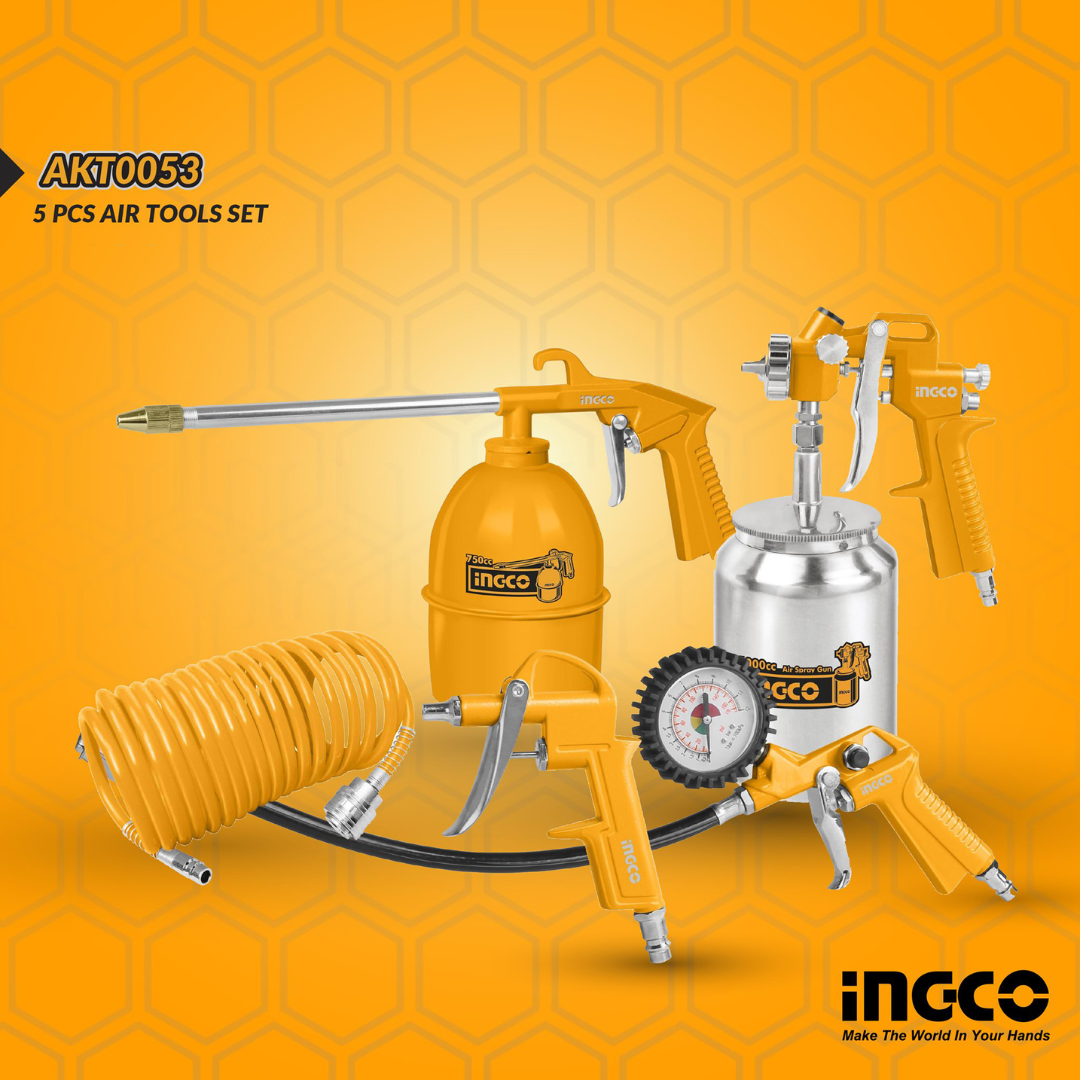 Ingco 5 Pieces Set Air Tools - AKT0053